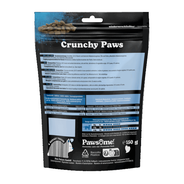Pawsome!® Crunchy Paws Lachs 150g – Bild 3