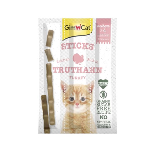 GimCat Sticks Kitten mit Truthahn 9 g / 3 x 3g