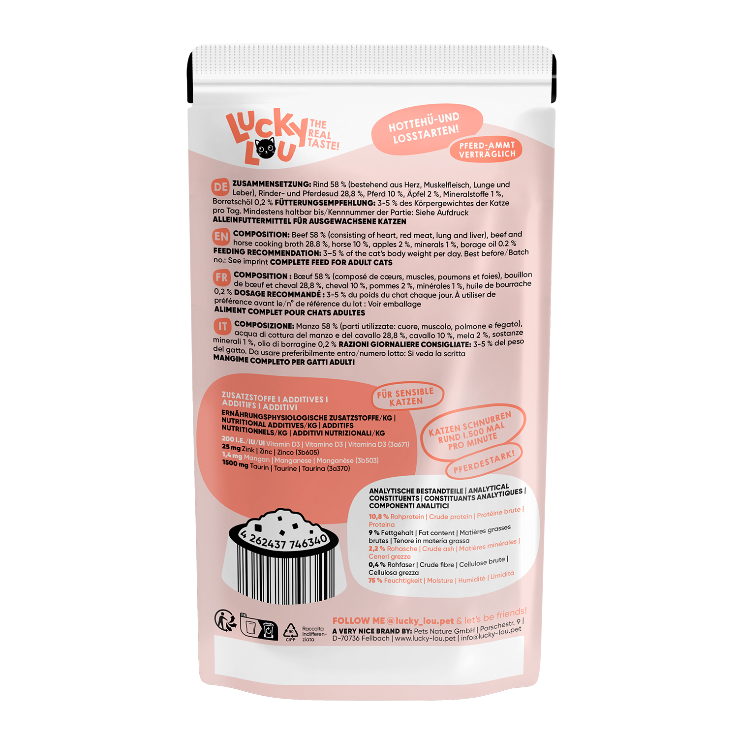 Lucky Lou Lifestage Sensitive Rind & Pferd – Bild 2