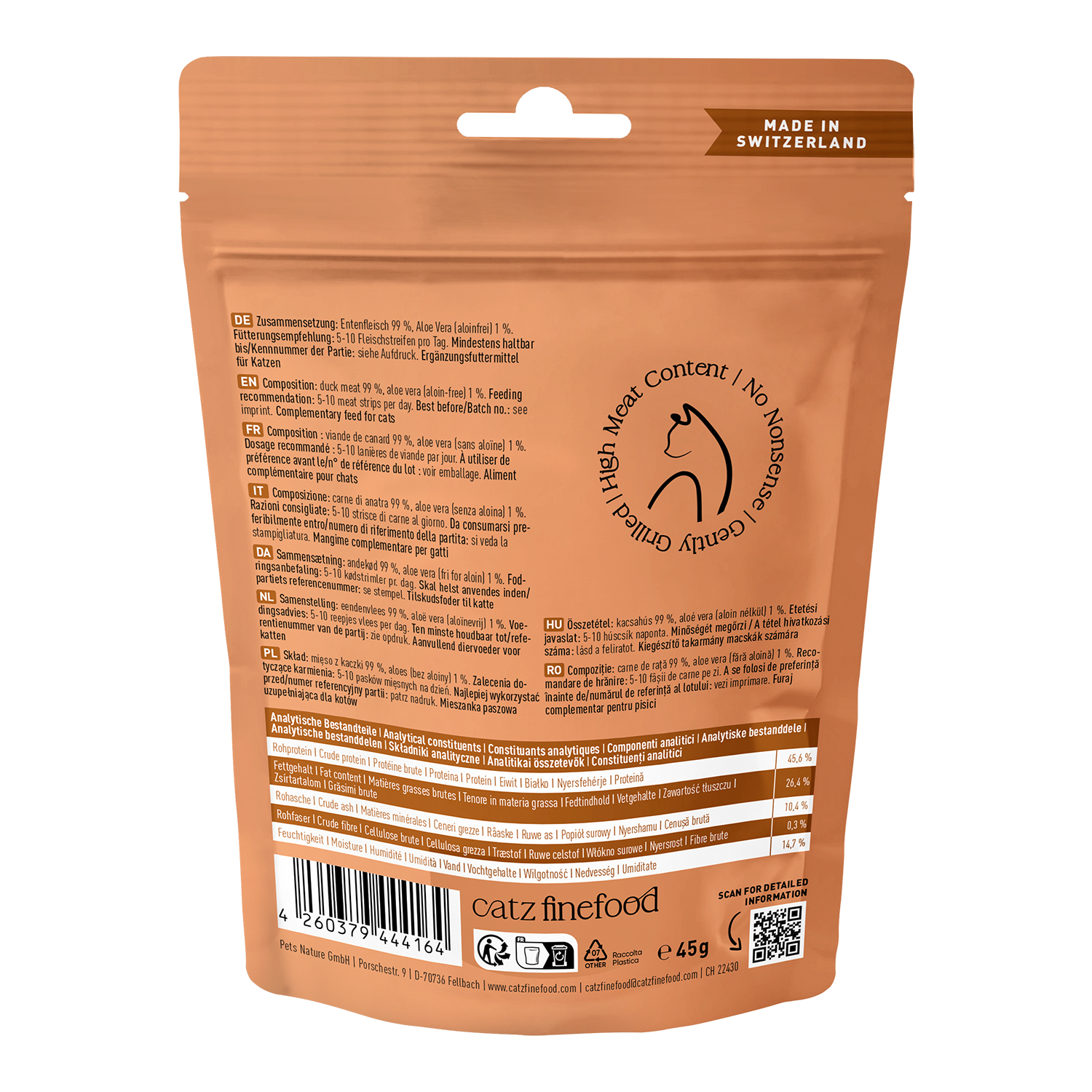 catz finefood Meatz Ente 45g – Bild 3