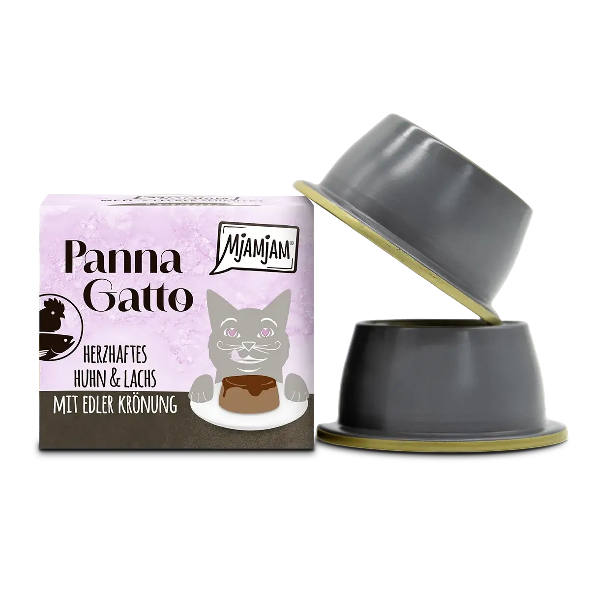 MjAMjAM - Panna Gatto - herzhaftes Huhn & Lachs mit edler Krönung 2 x 80g