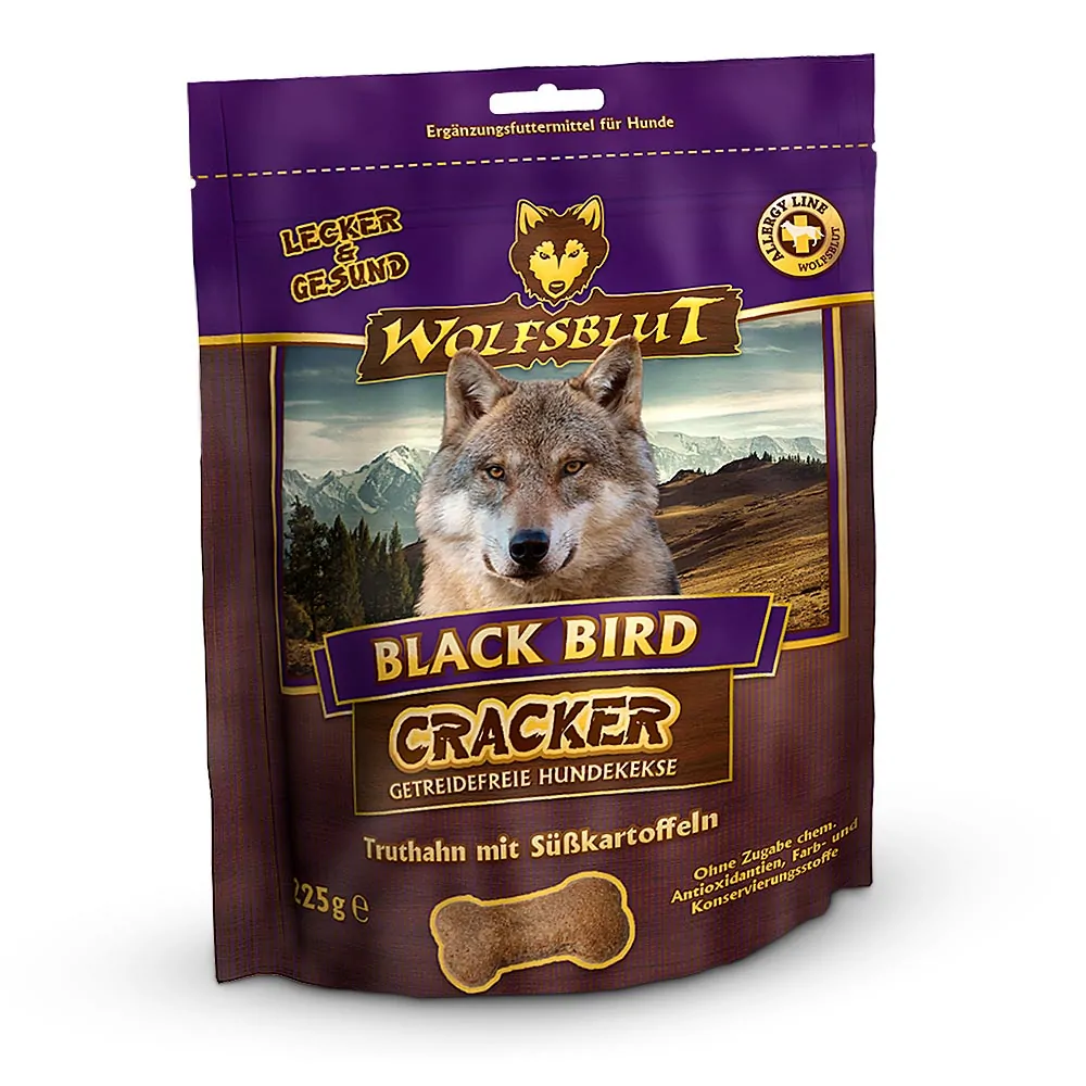 Wolfsblut Cracker Black Bird - Truthahnfleisch und Süßkartoffel 225 g