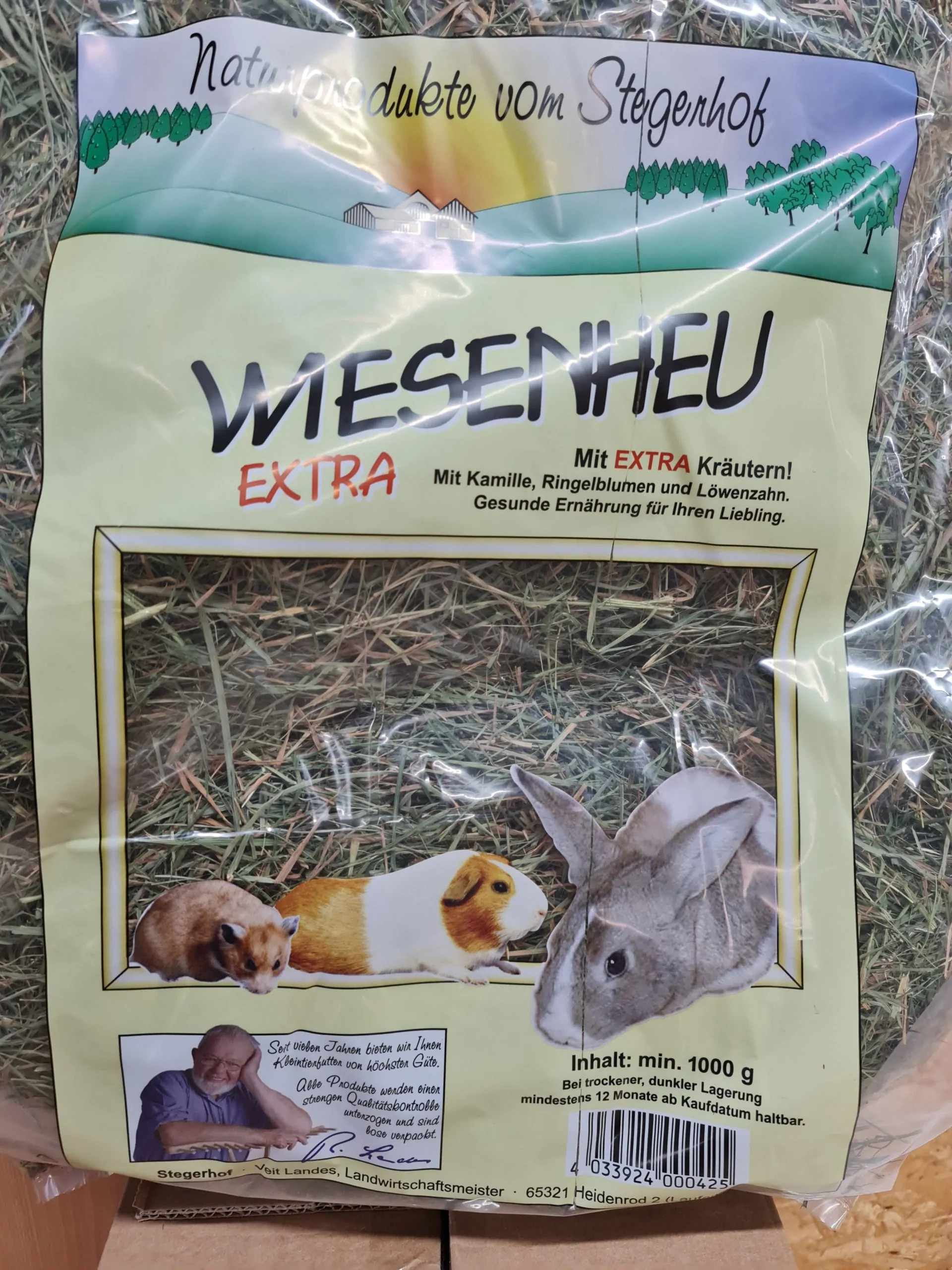 Stegerhof Wiesenheu Extra 1kg für Nager