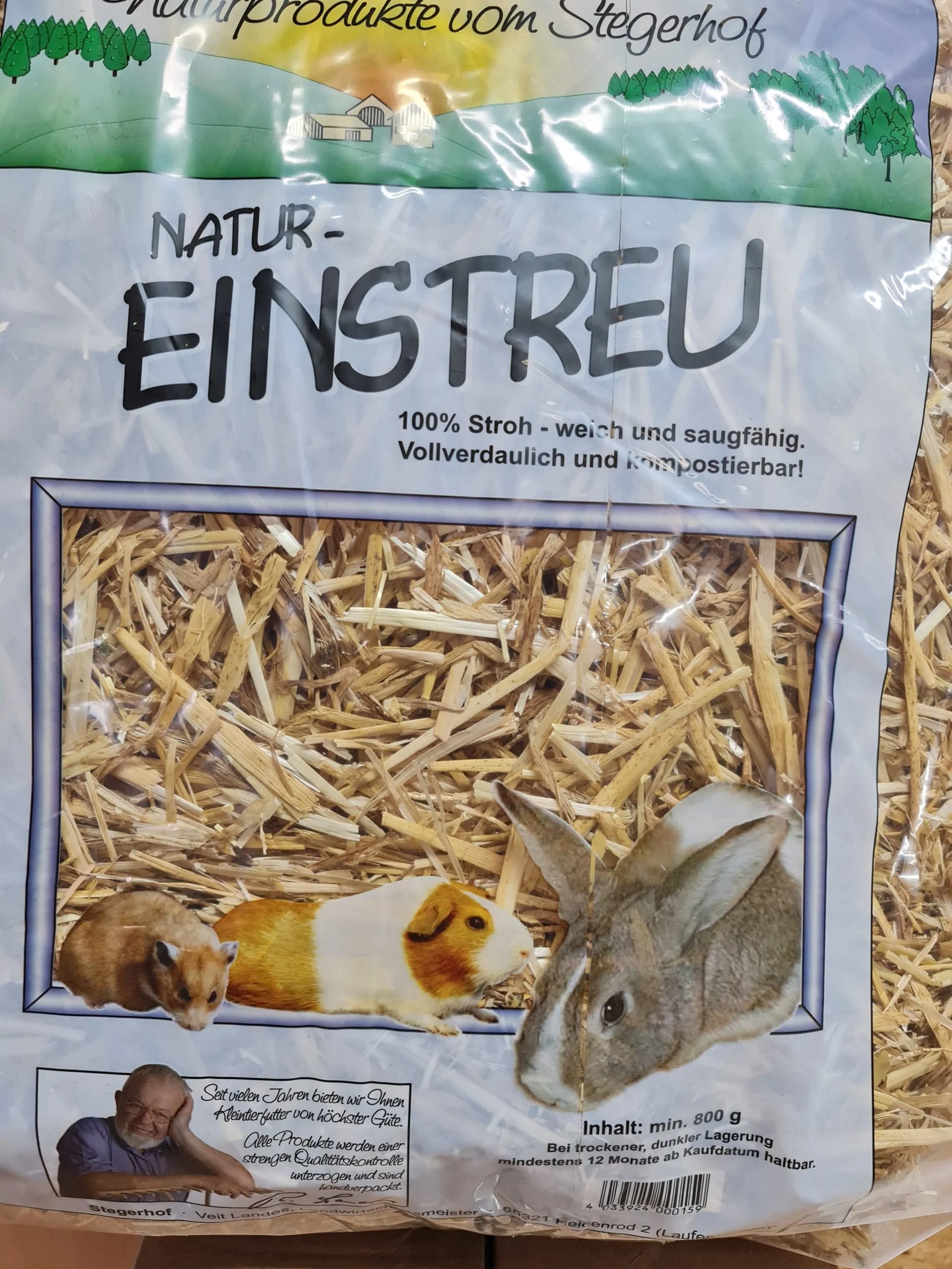 Stegerhof Einstreu Stroh für Nager