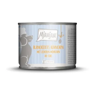 Mjamjam Dog - blanchiertes Hühnchen mit leckeren Möhrchen an Soße