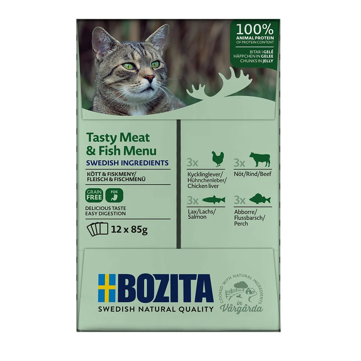 Bozita Fisch & Fleisch-Menü Häppchen in Gelee 12x85g – Bild 2