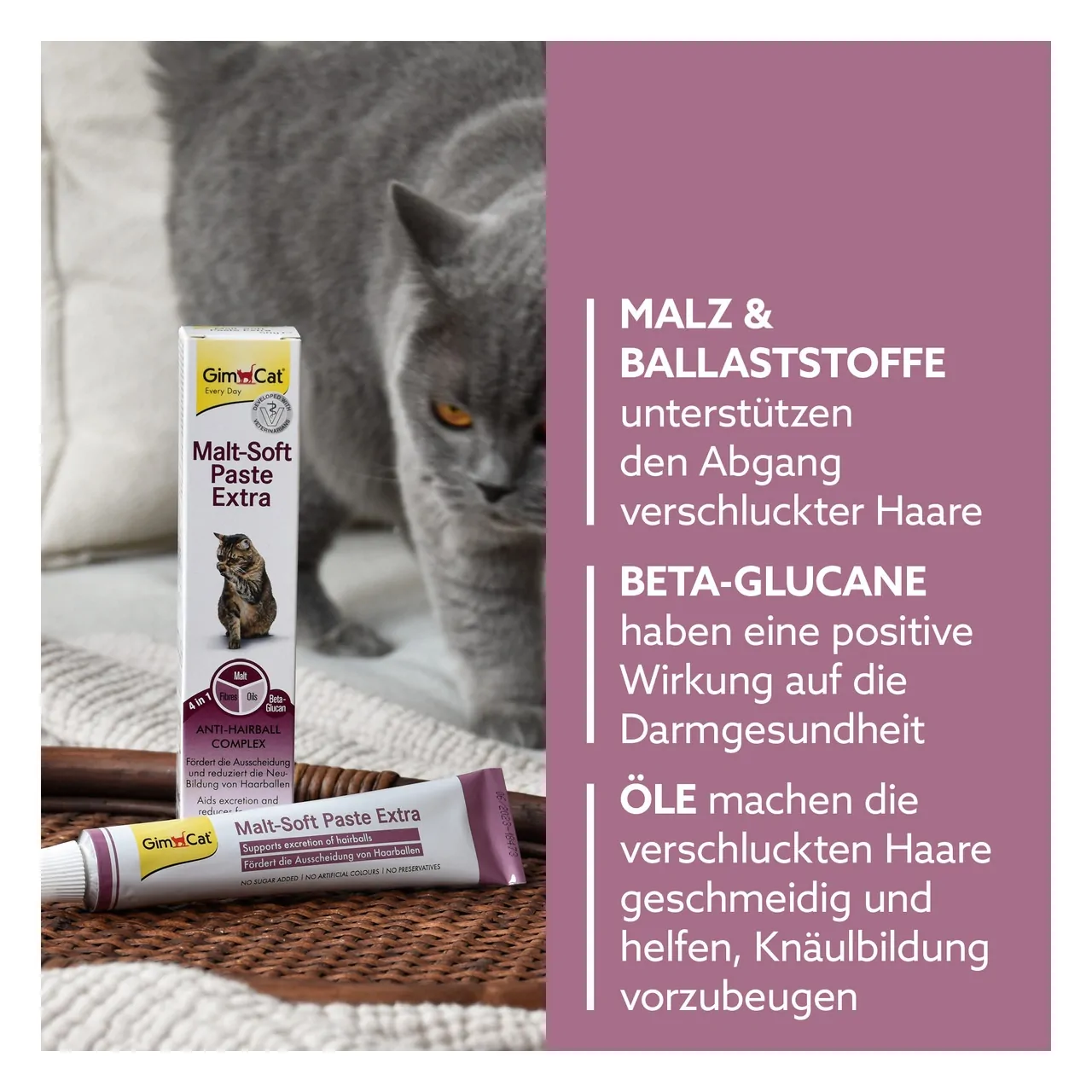 GimCat Malt-Soft Paste Extra 100g – Bild 2