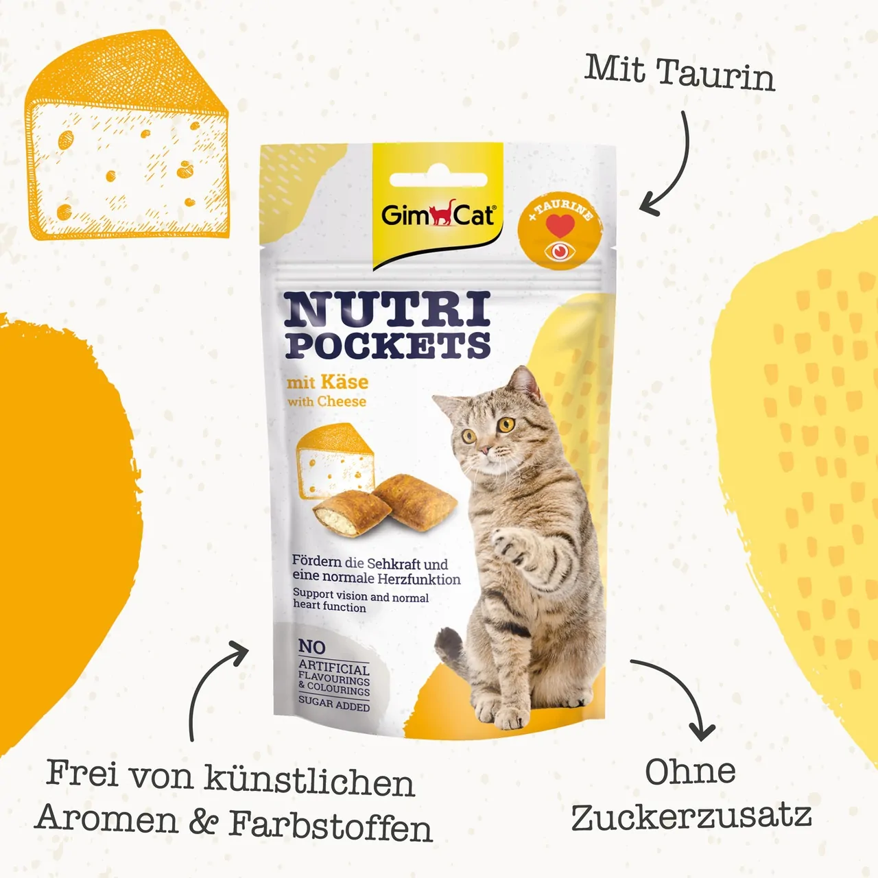 GimCat - Nutri Pockets mit Käse 60 g – Bild 2