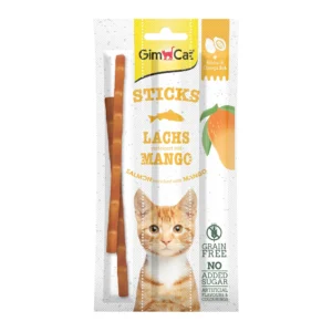 GimCat - Superfood Duo-Sticks mit Lachs & Mangogeschmack 3 Stück