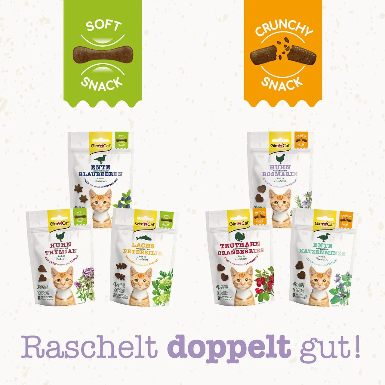 GimCat - Crunchy Snack Truthahn mit Cranberries 50 g – Bild 4