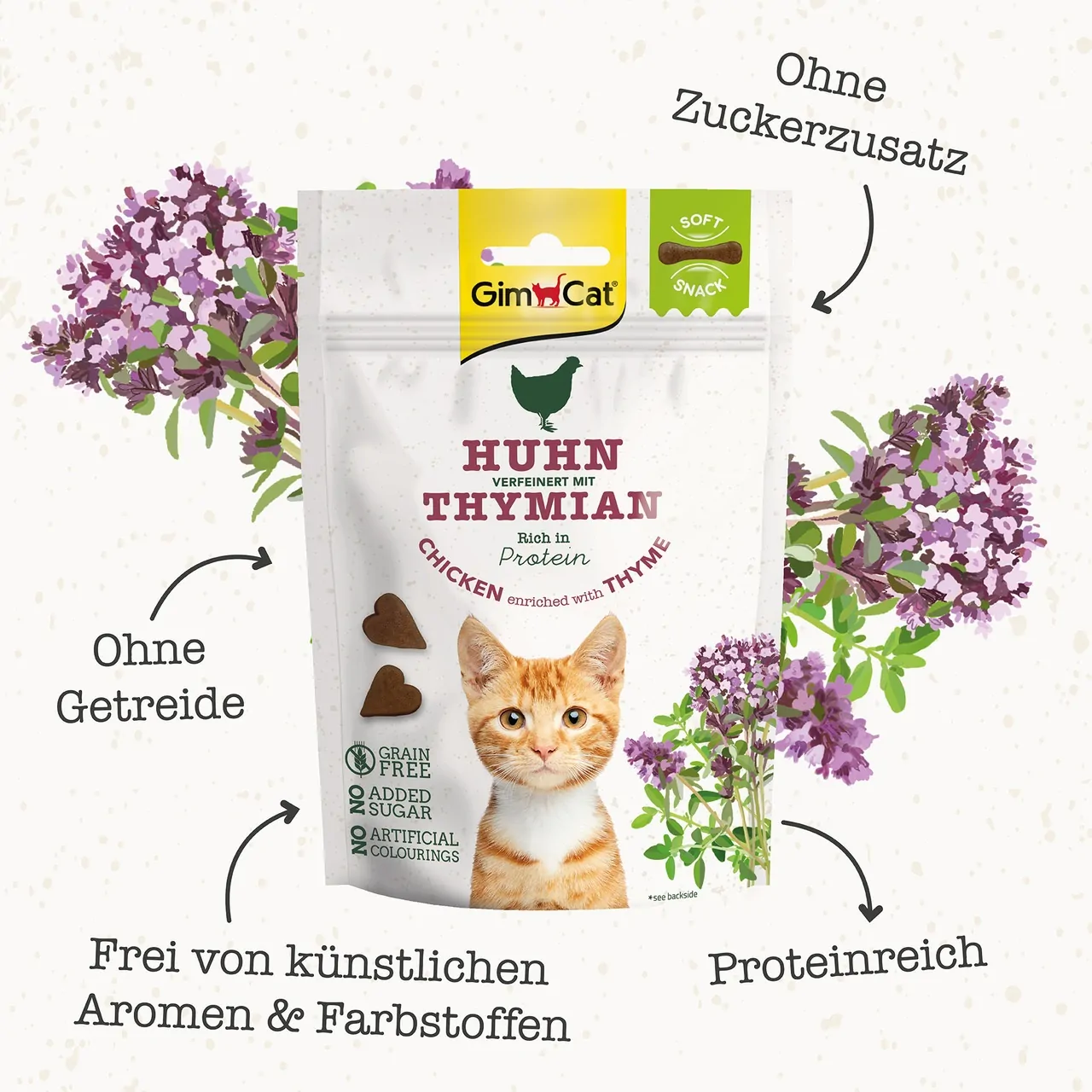 GimCat - Soft Snack Huhn mit Thymian 60g – Bild 2