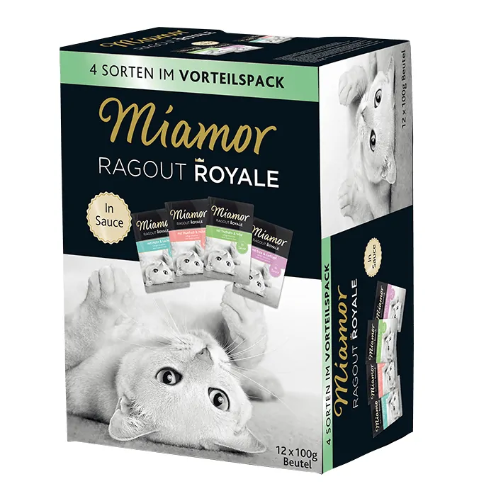 Miamor Ragout Royale in Sauce - Multibox Adult in 4 Sorten 12x100g