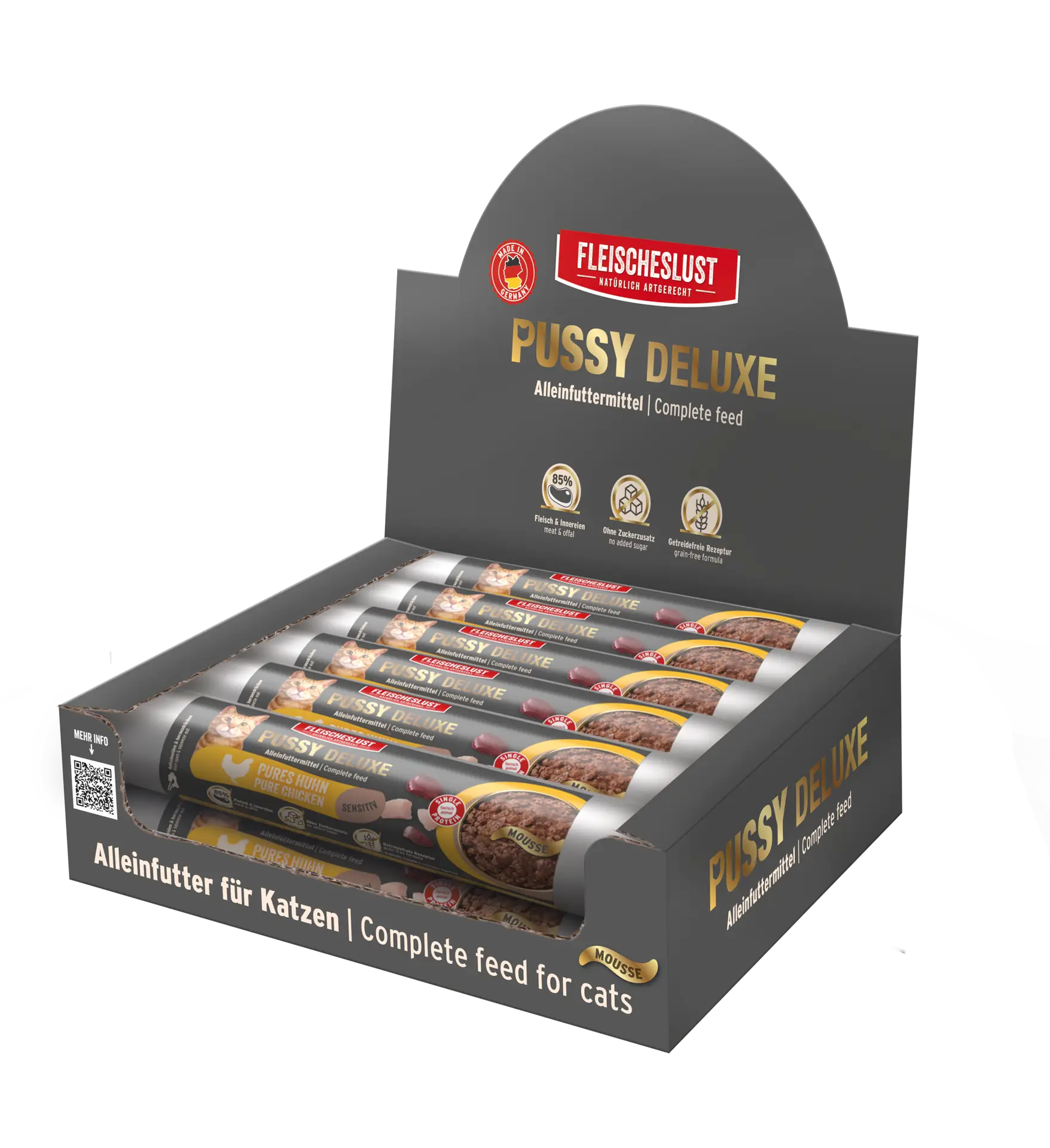 Fleischeslust - Pussy Deluxe Pures Huhn Sensitiv 100g – Bild 3