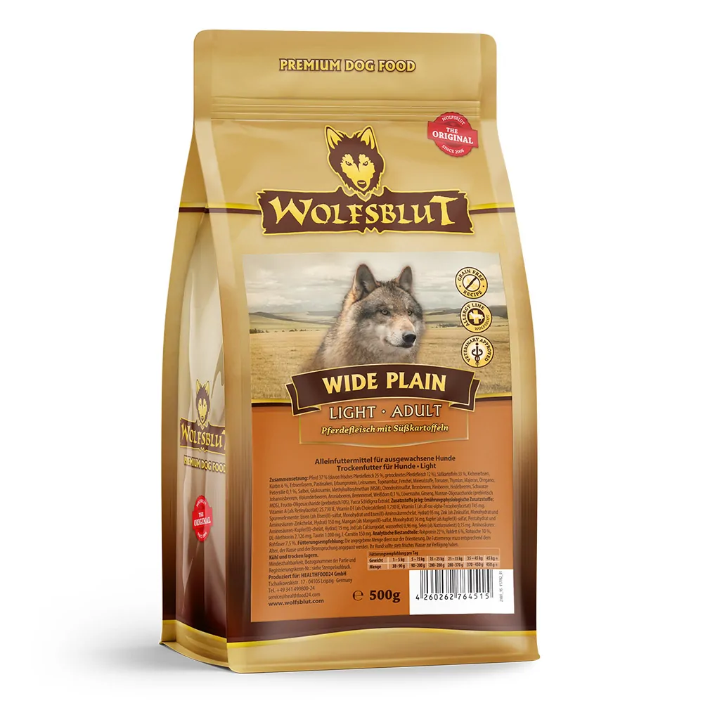 Wolfsblut Adult Wide Plain Light - Pferdefleisch und Süßkartoffel