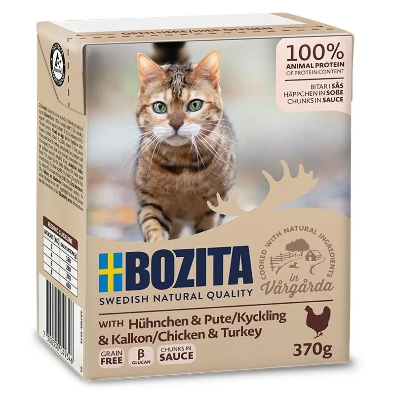Bozita Häppchen in Soße mit Hühnchen & Pute 370g