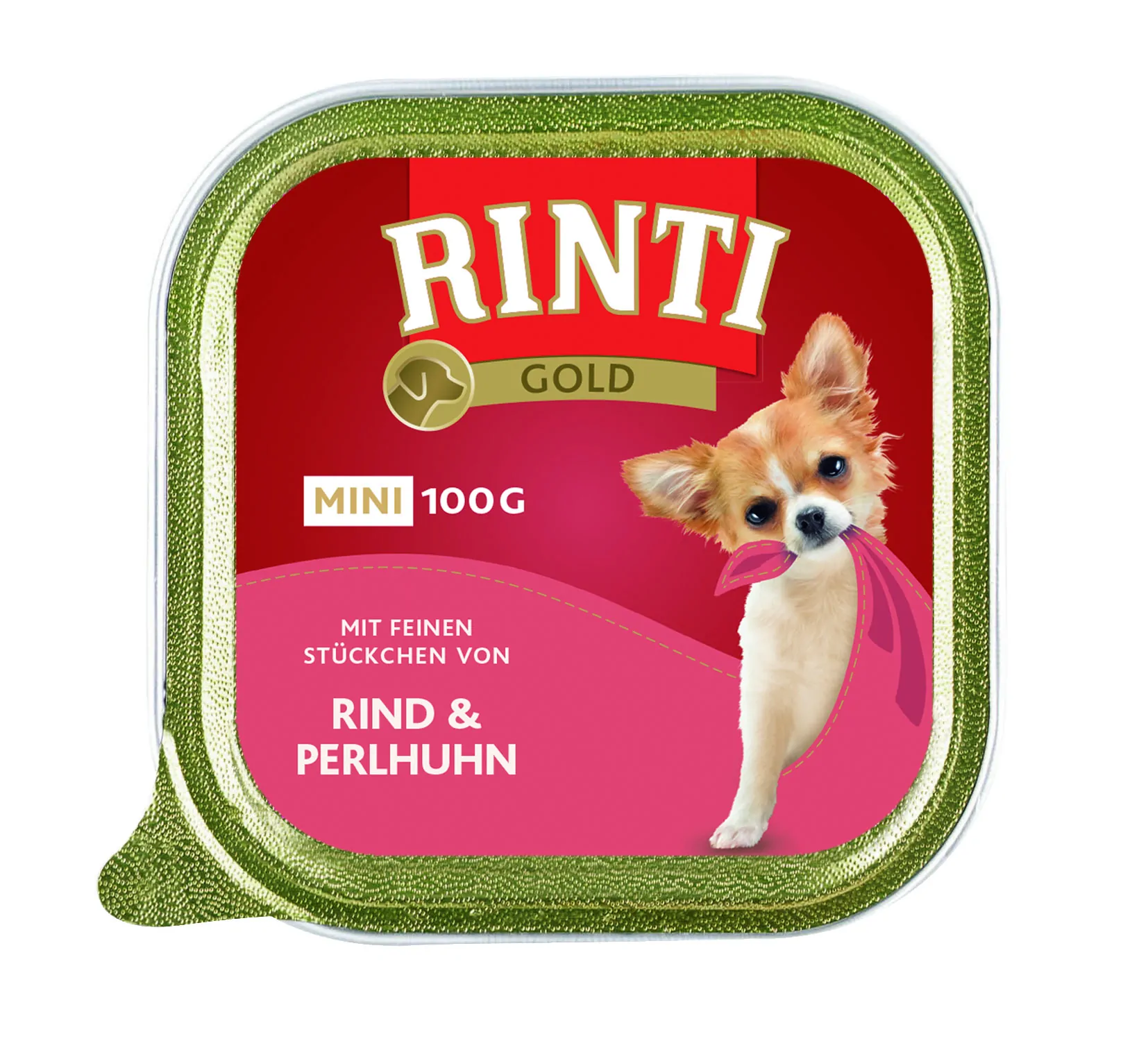 Rinti Gold Mini Rind & Perlhuhn 100g - Schale
