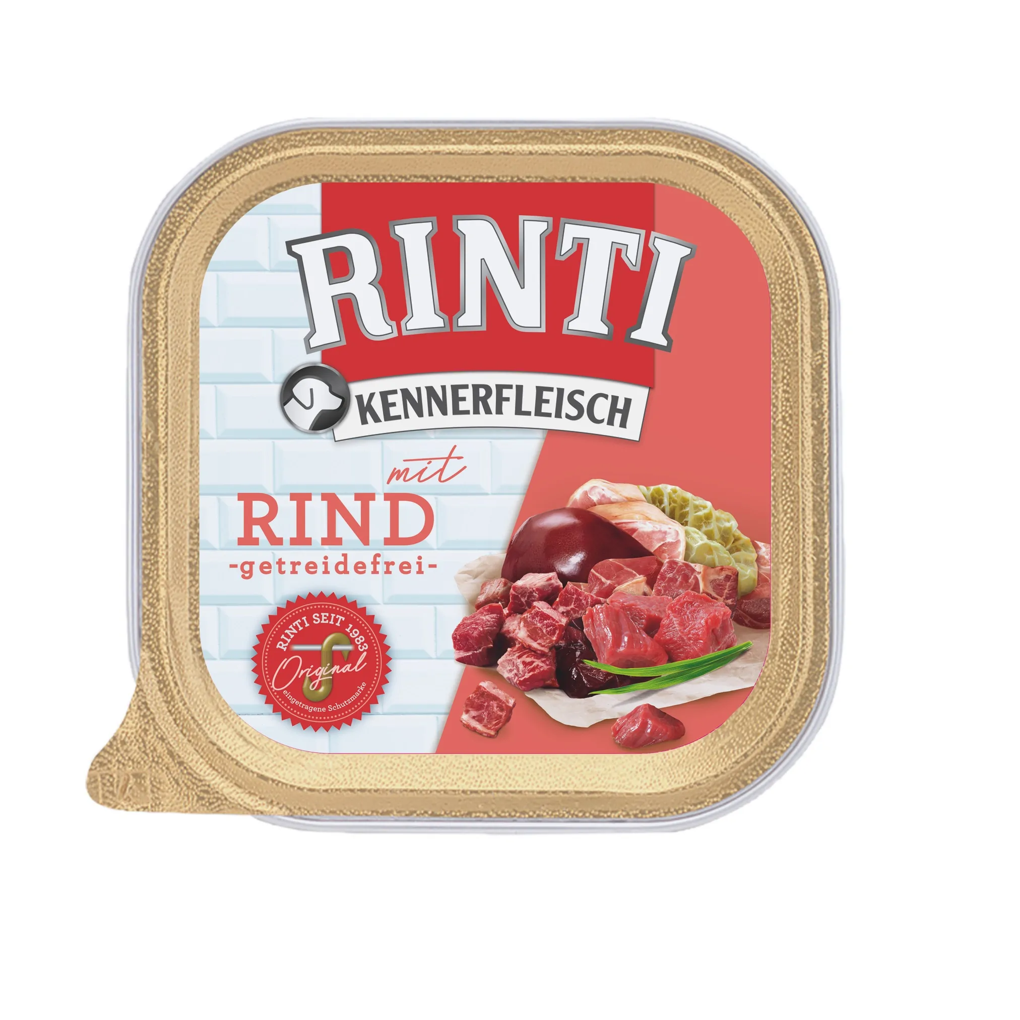 Rinti Kennerfleisch Junior mit Huhn 300g (Schale) – Bild 2