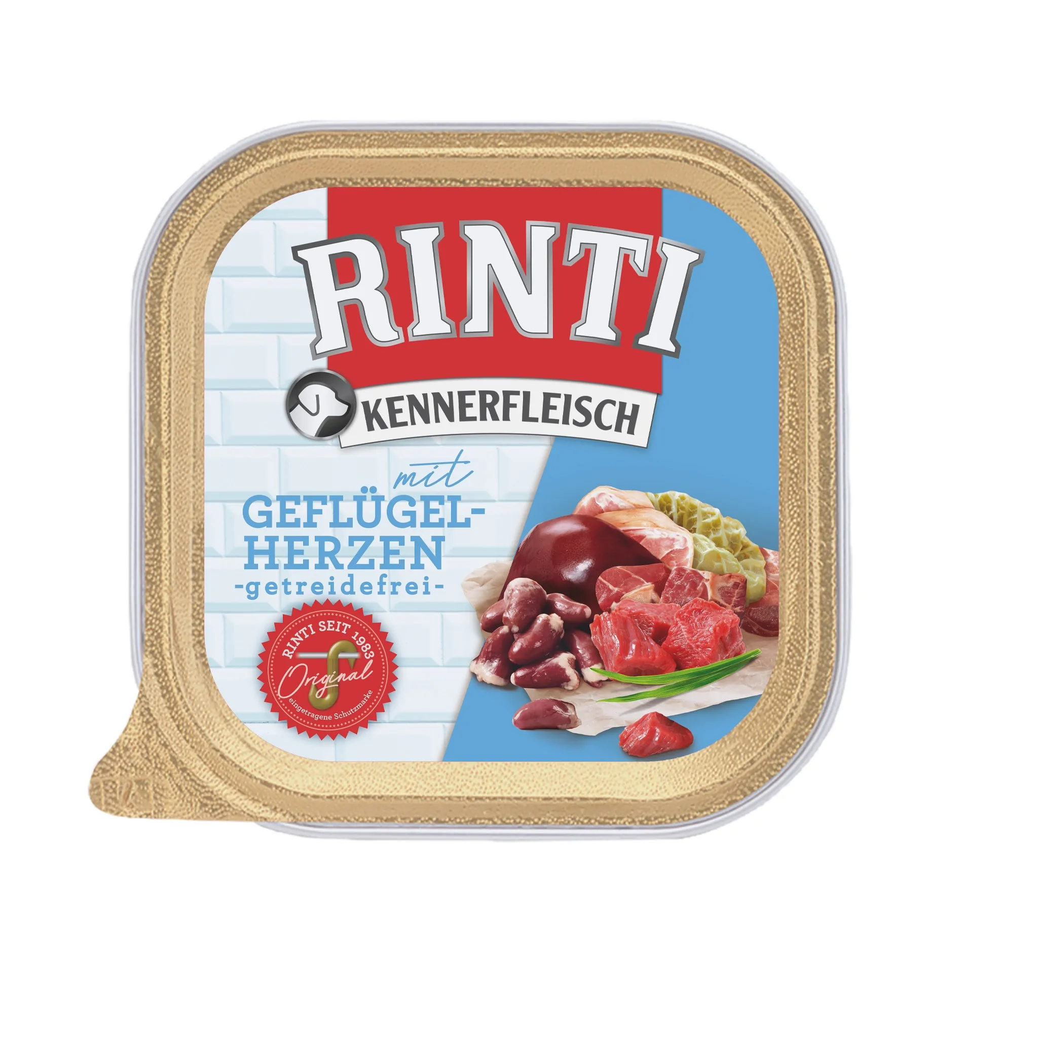 Rinti Kennerfleisch Junior mit Huhn 300g (Schale) – Bild 4