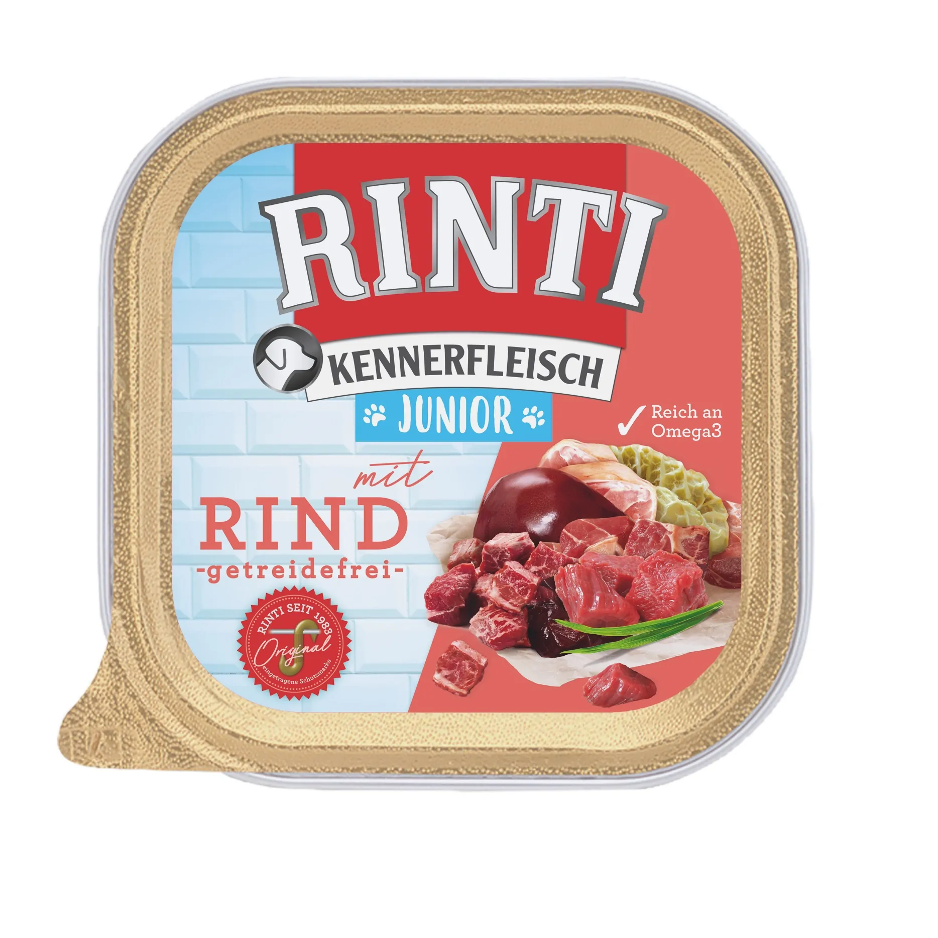 Rinti Kennerfleisch Junior mit Rind 300g (Schale)