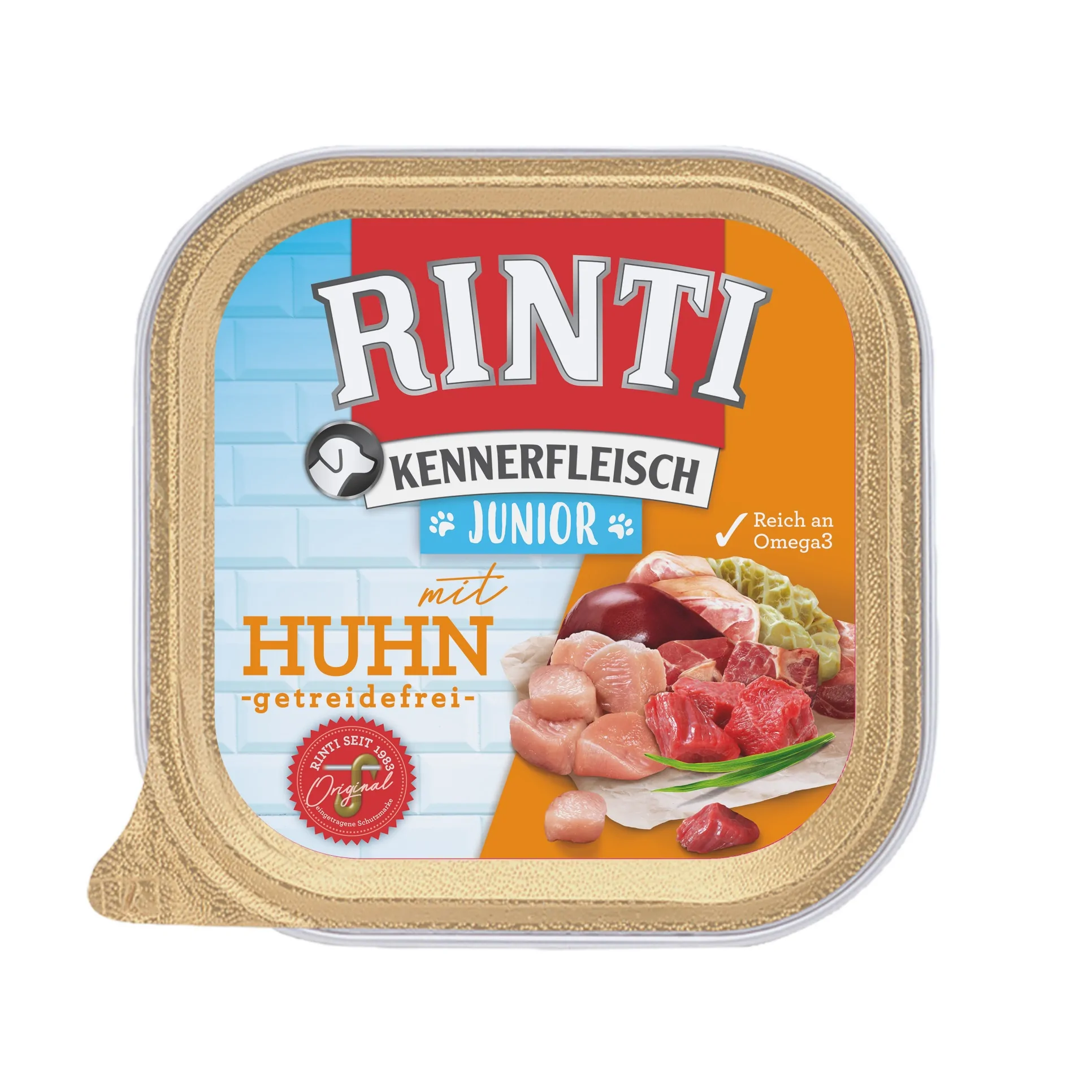 Rinti Kennerfleisch Junior mit Huhn 300g (Schale)