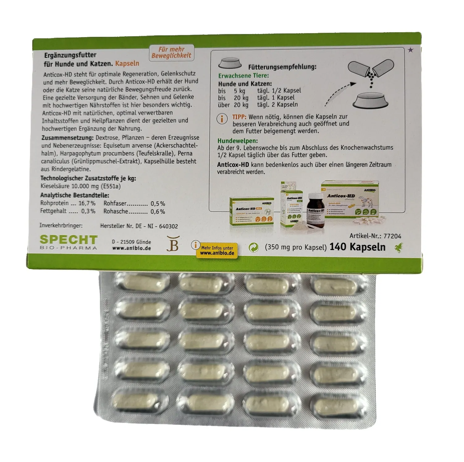 Anibio Anticox-HD classic 140 Kapseln – Bild 4