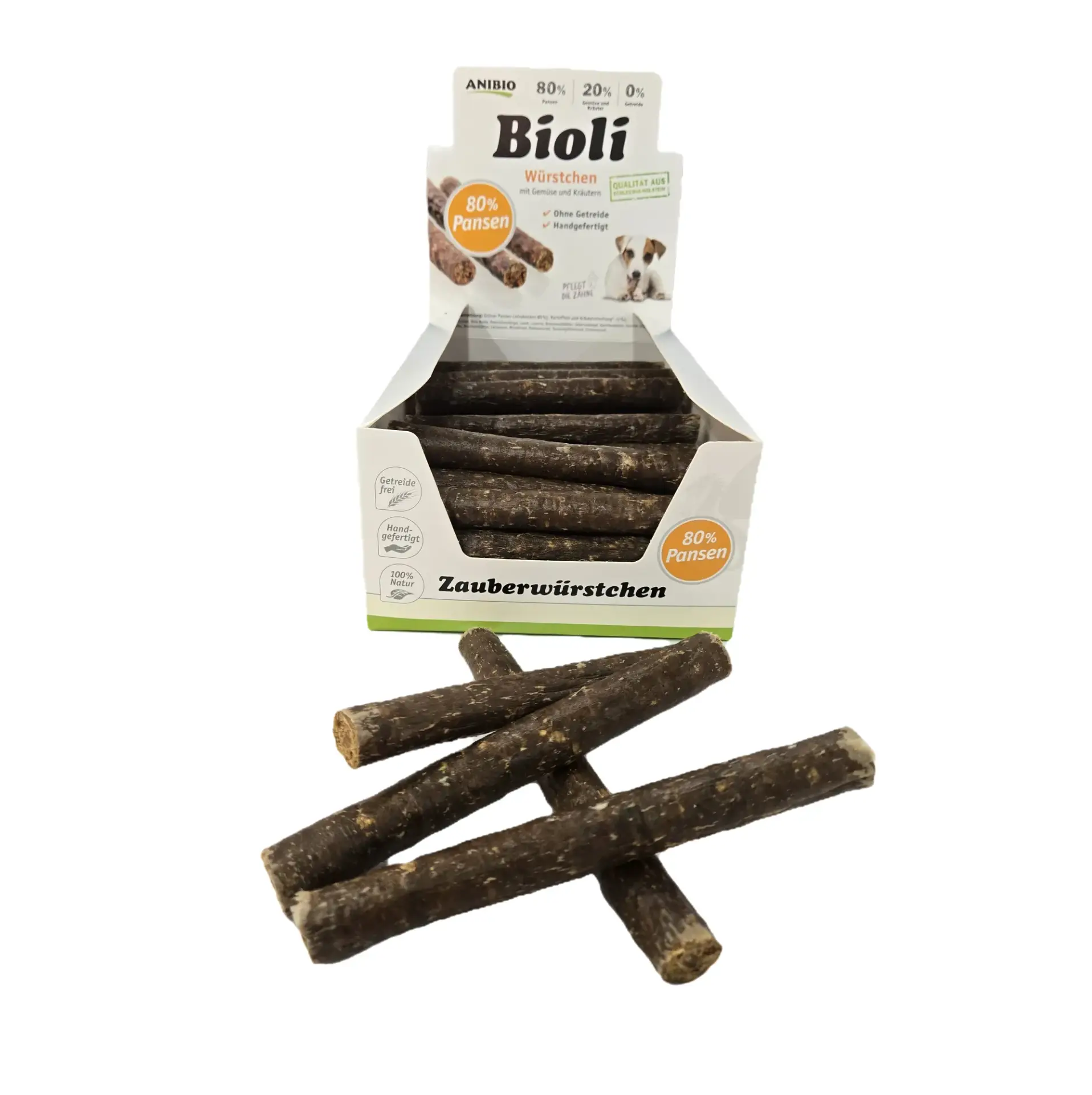 Anibio Bioli Würstchen Pansen 1Stück lose (ca. 22g/St.)