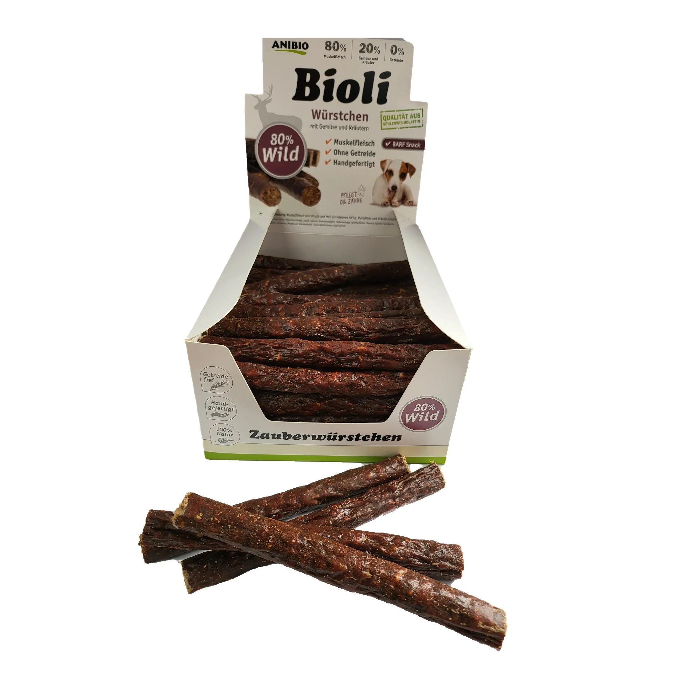 Anibio Bioli Würstchen Wild 1Stück lose (ca. 26g/St.)