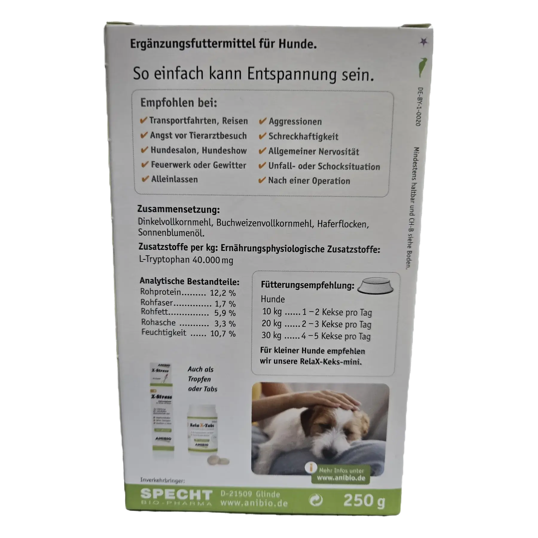 Anibio X-Stress RelaX-Keks 250g – Bild 2