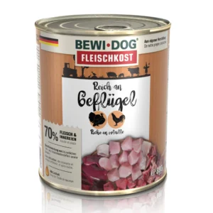 BEWI DOG  Fleischkost reich an Geflügel - Dose - 800g