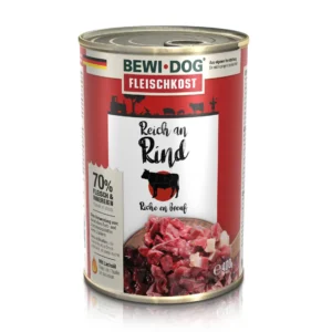 BEWI DOG  Fleischkost reich an Rind - Dose - 400g