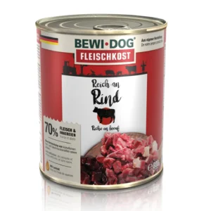 BEWI DOG  Fleischkost reich an Rind - Dose - 800g
