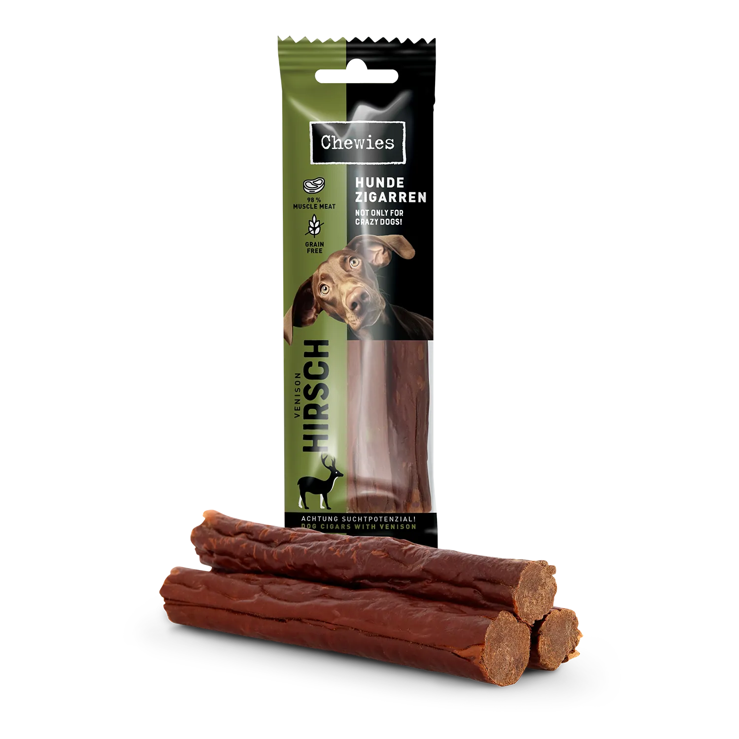 Chewies Hundezigarre Hirsch 75g – Bild 3