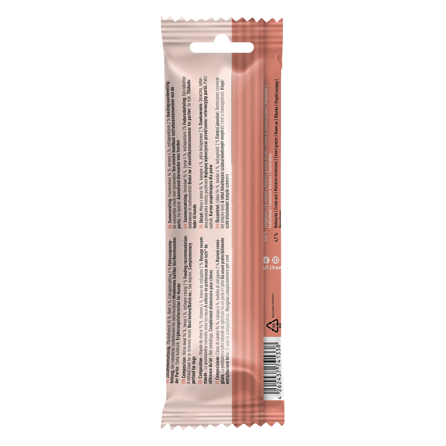 Chewies Hundezigarre Pferd & Hanf 75g – Bild 2