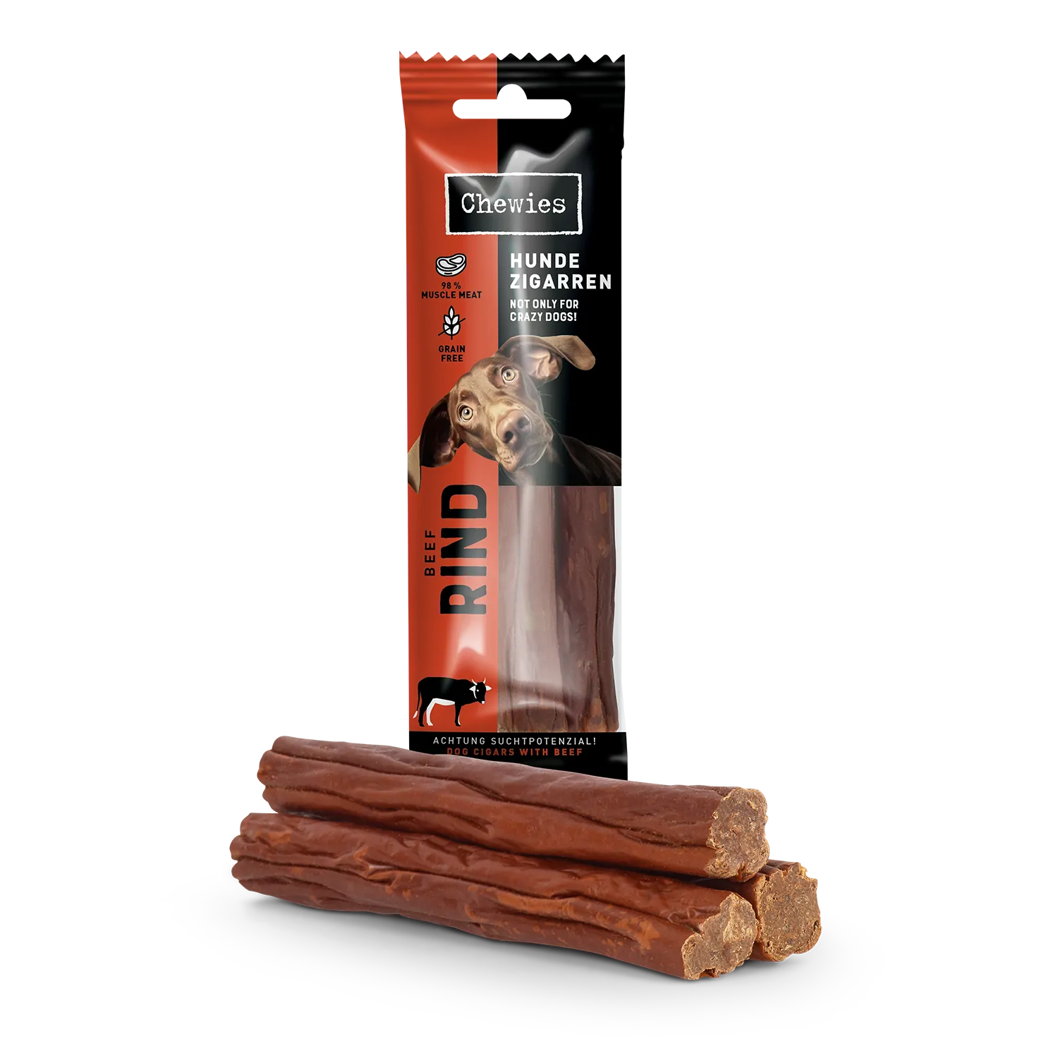 Chewies Hundezigarre Rind 75g – Bild 3
