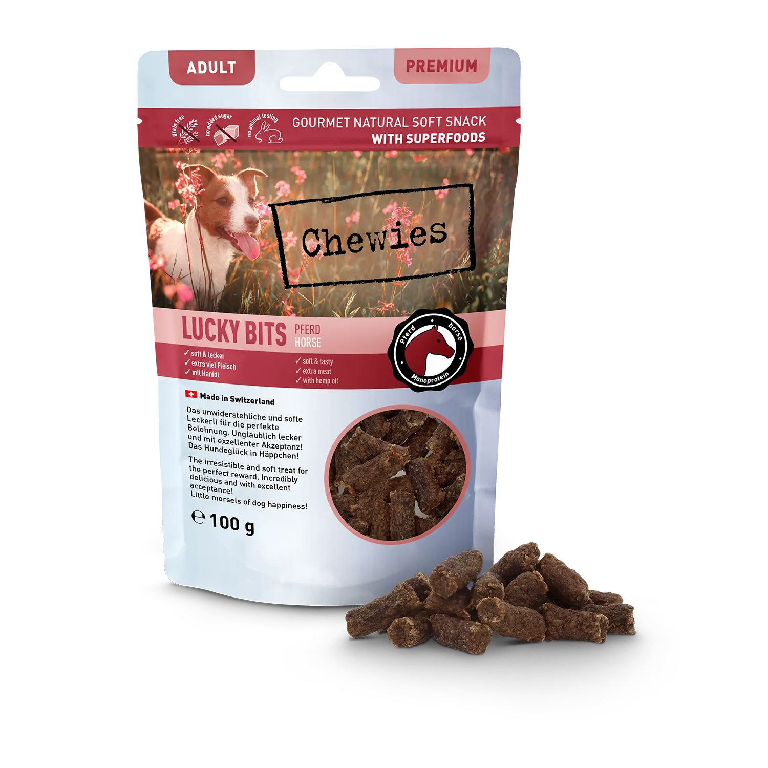 Chewies LUCKY BITS Pferd Adult 100g – Bild 3