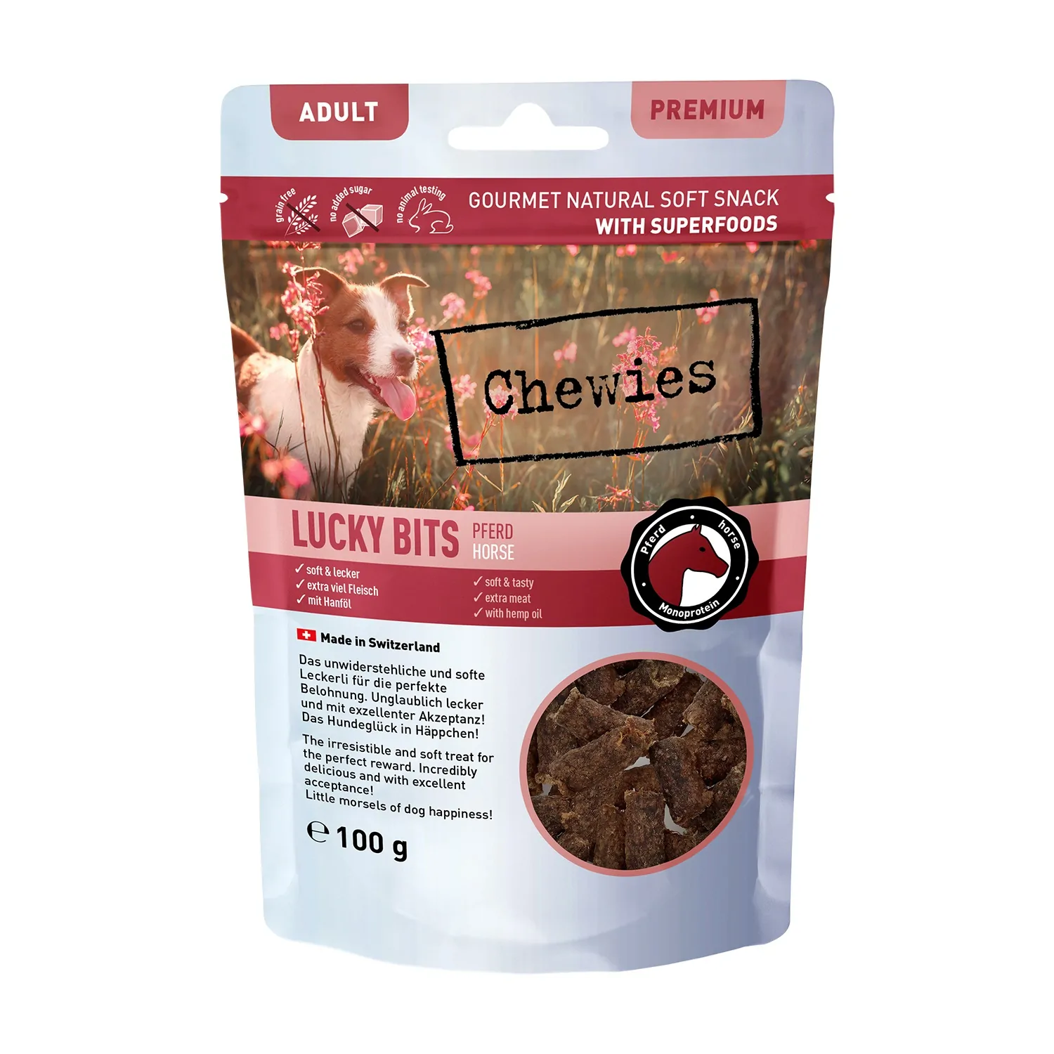 Chewies LUCKY BITS Pferd Adult 100g