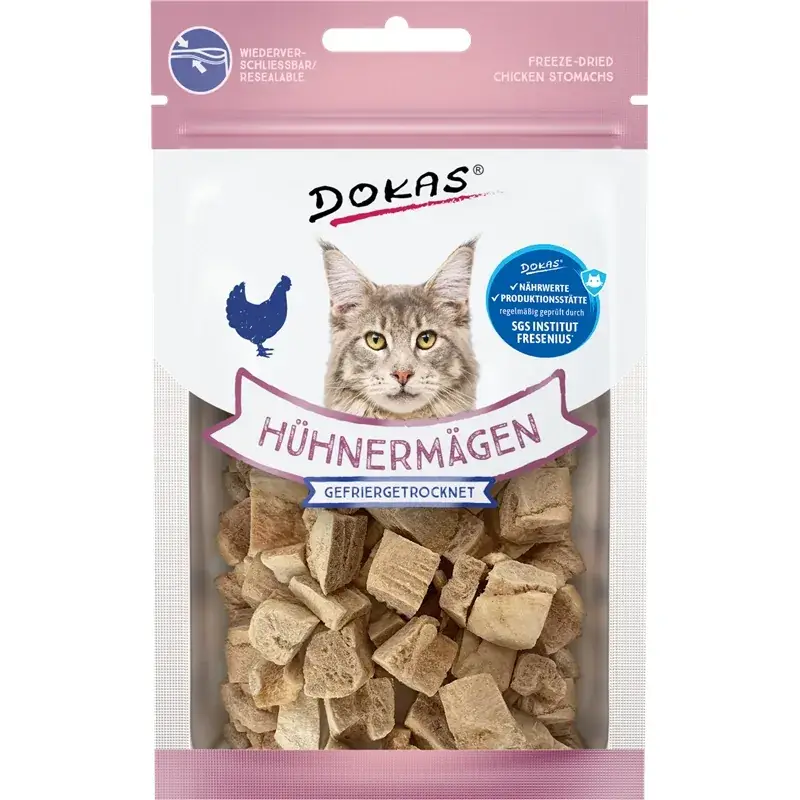 Dokas Cat Snack Hühnermägen gefriergetrocknet 12g