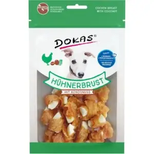 Dokas Dog Snack Hühnerbrust mit Kokosnuss 60g