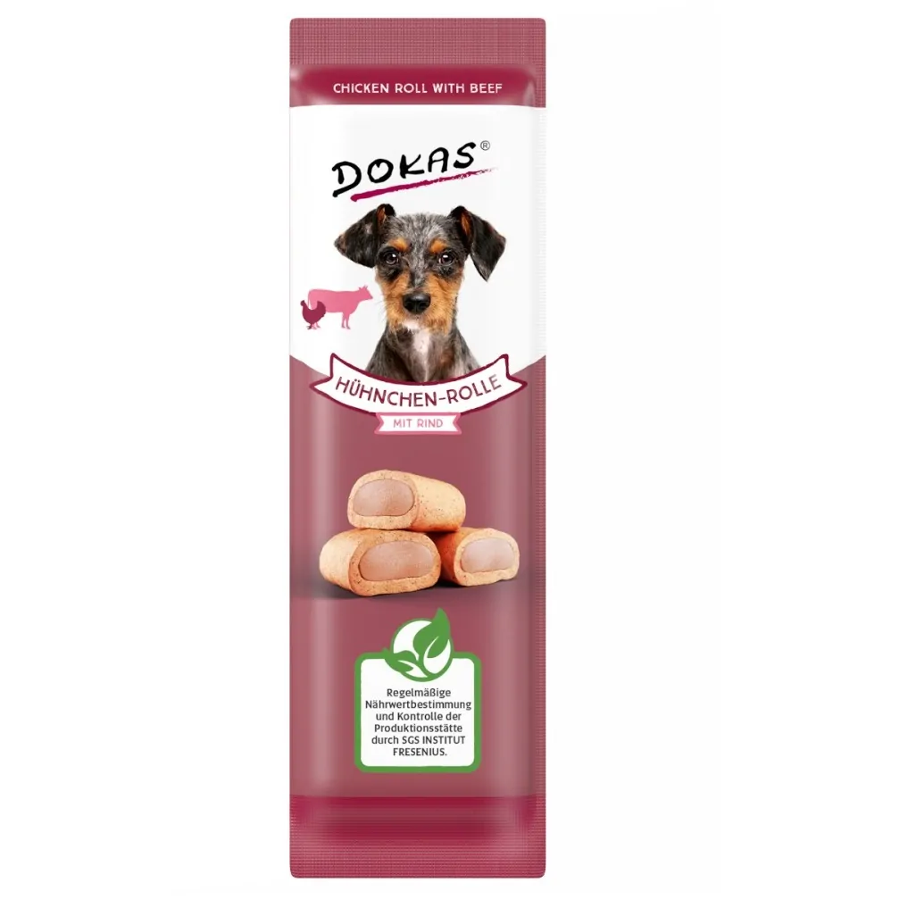 Dokas Hühnchenrolle mit Rind 10g