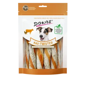 Dokas Kau-Twister Rinderhaut, -Pansen & Hühnerbrustfilet 200g