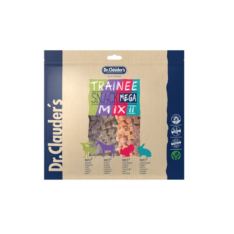 Dr.Clauder`s - Mega Mix II Trainee Snack 500g mit Hirsch, Pferd, Truthahn & Kaninchen