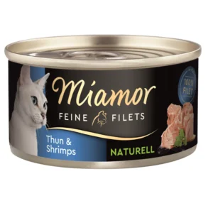 Miamor Feine Filets naturelle Thunfisch & Shrimps 80g