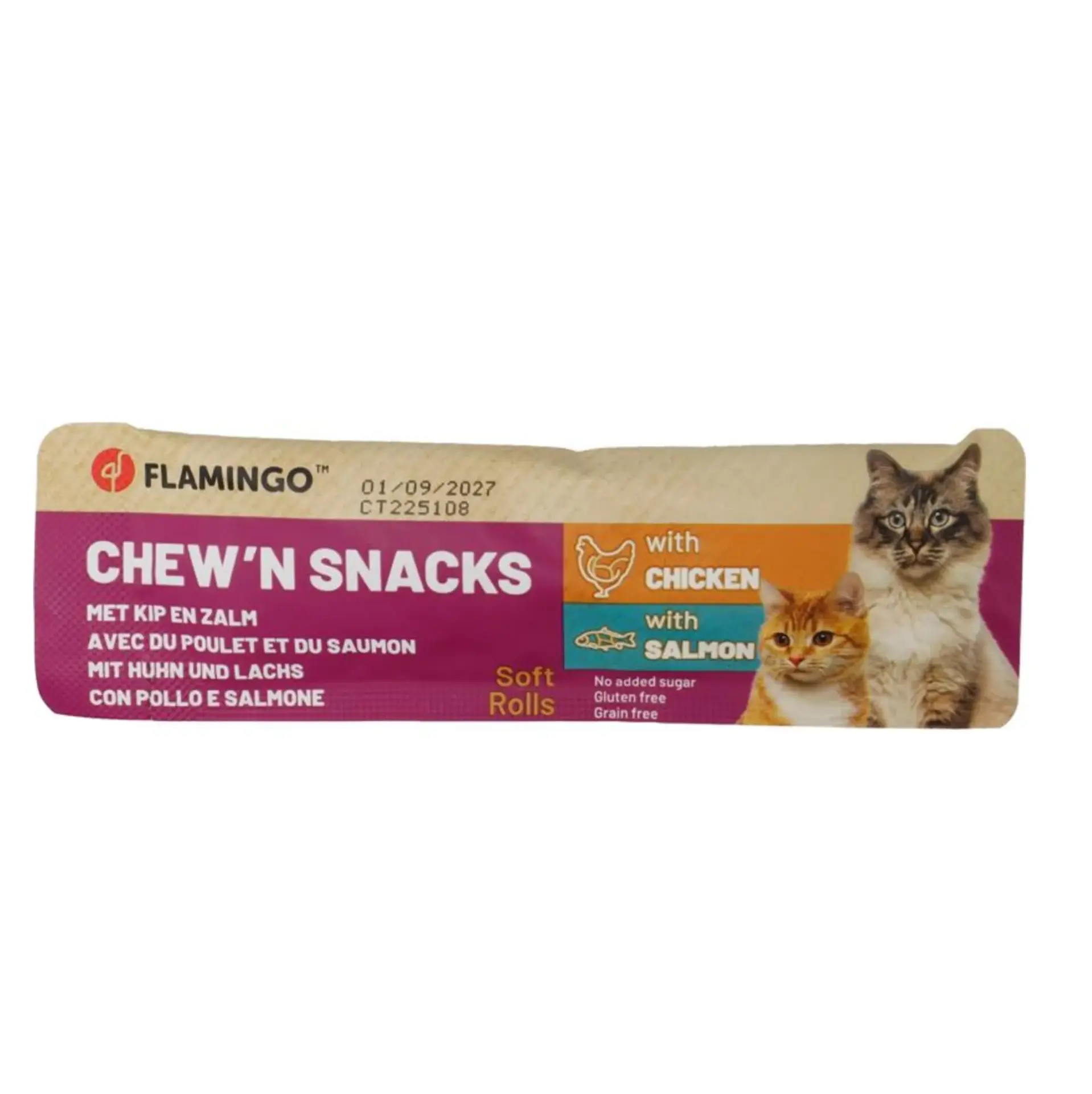 Flamingo Chew'n Snack Kreise mit Huhn & mit Lachs 10g