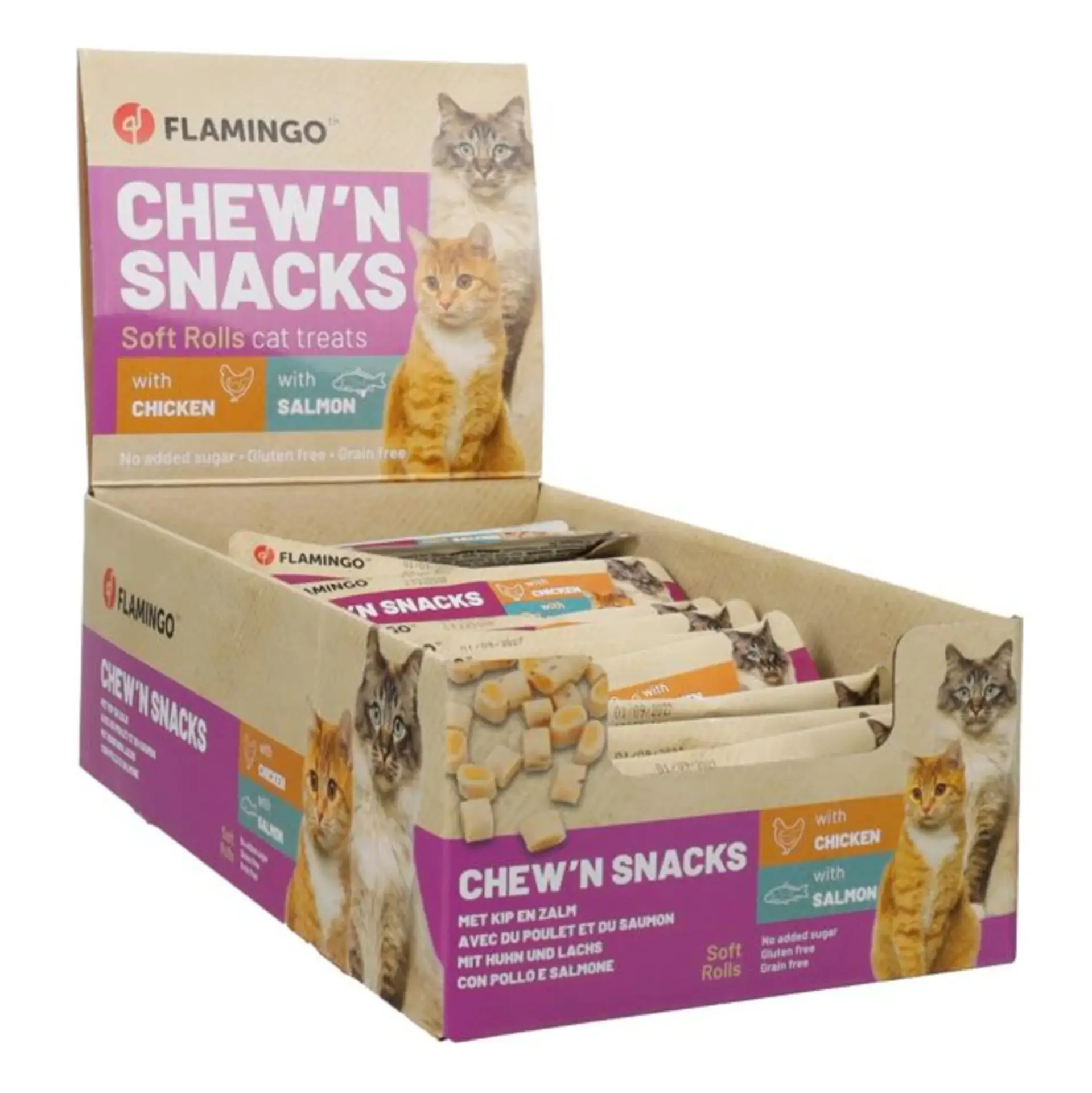 Flamingo Chew'n Snack Kreise mit Huhn & mit Lachs 10g – Bild 3
