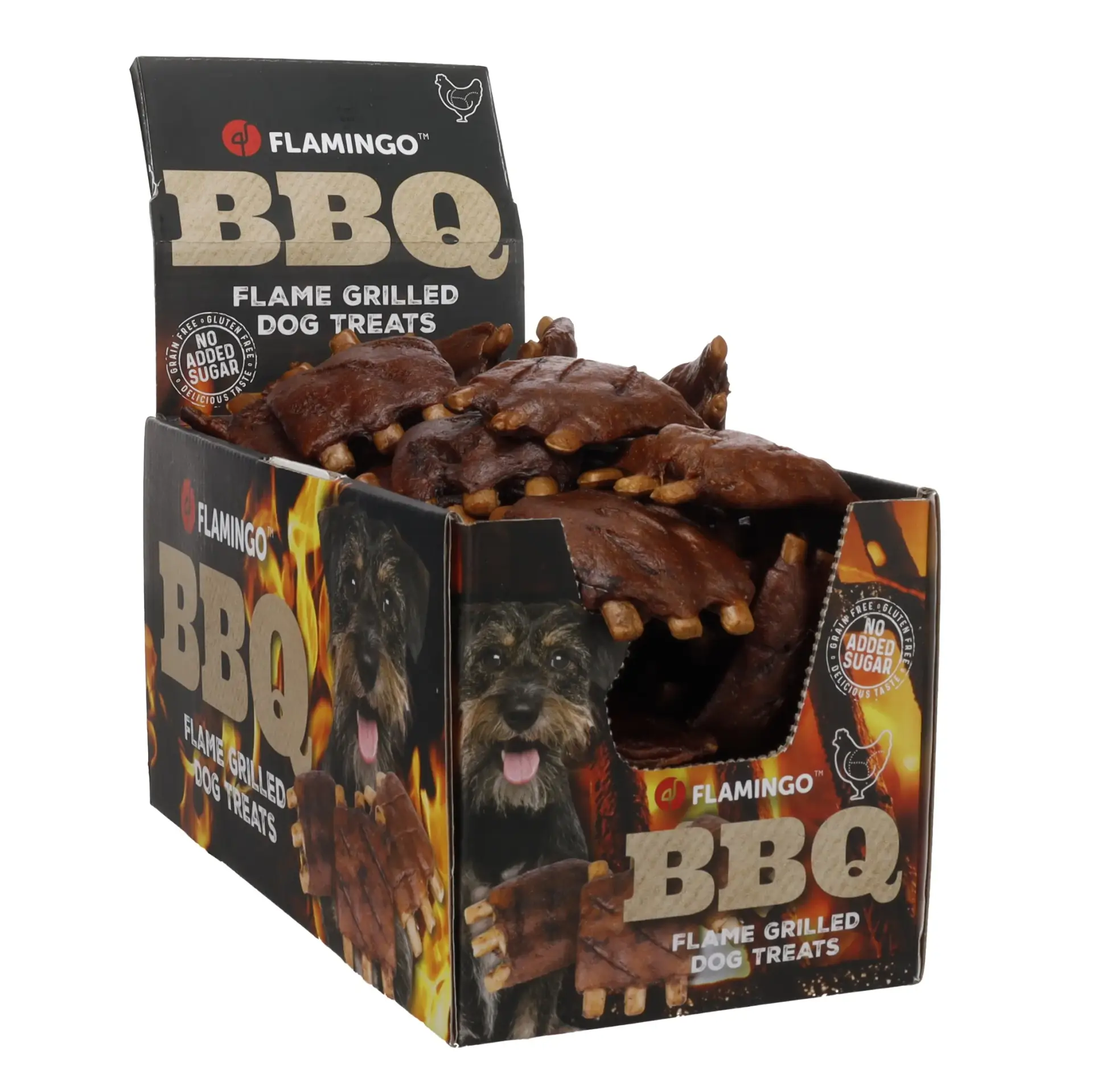 Flamingo Snacks BBQ Rippe mit Huhn 1Stück lose ca.40g – Bild 2