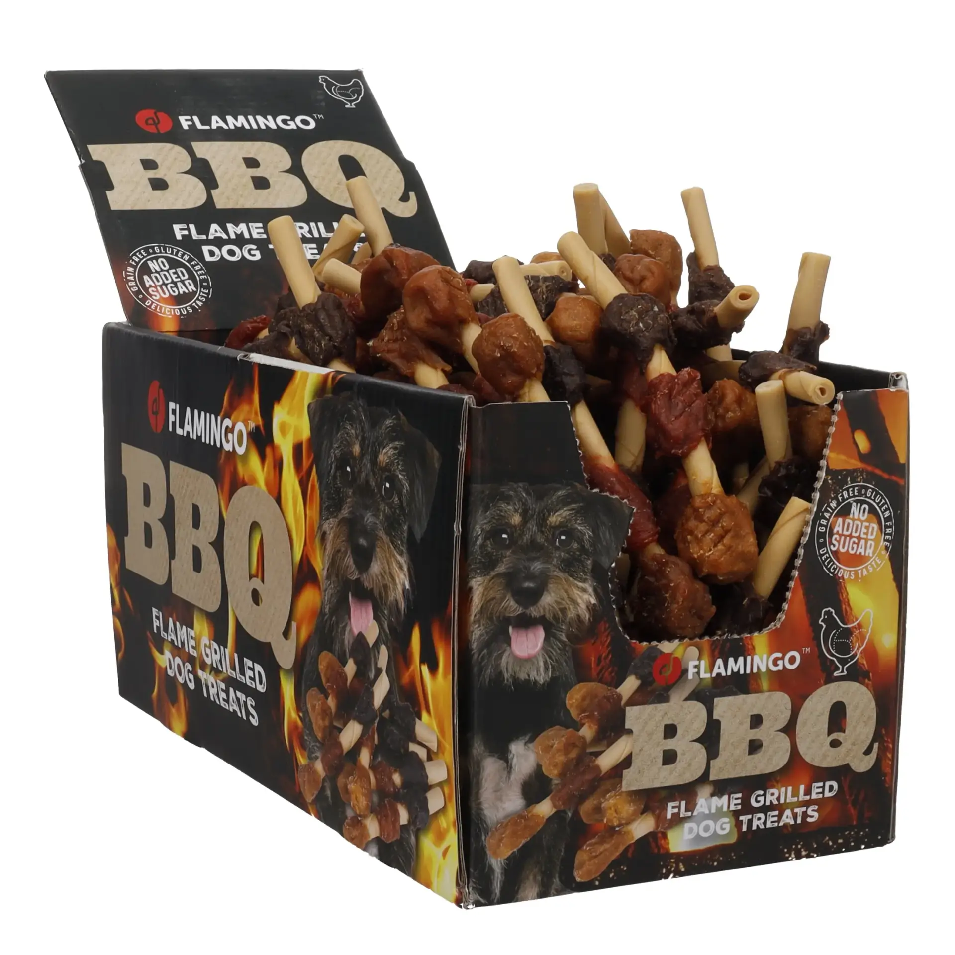 Flamingo Snacks BBQ Sate mit Huhn & Ente 1Stück lose ca.17g – Bild 2