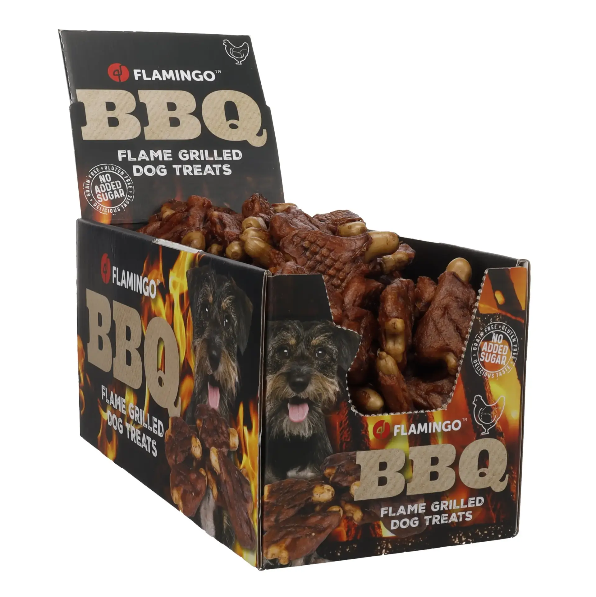 Flamingo Snacks BBQ T-bone mit Huhn 1Stück lose ca.20g – Bild 2