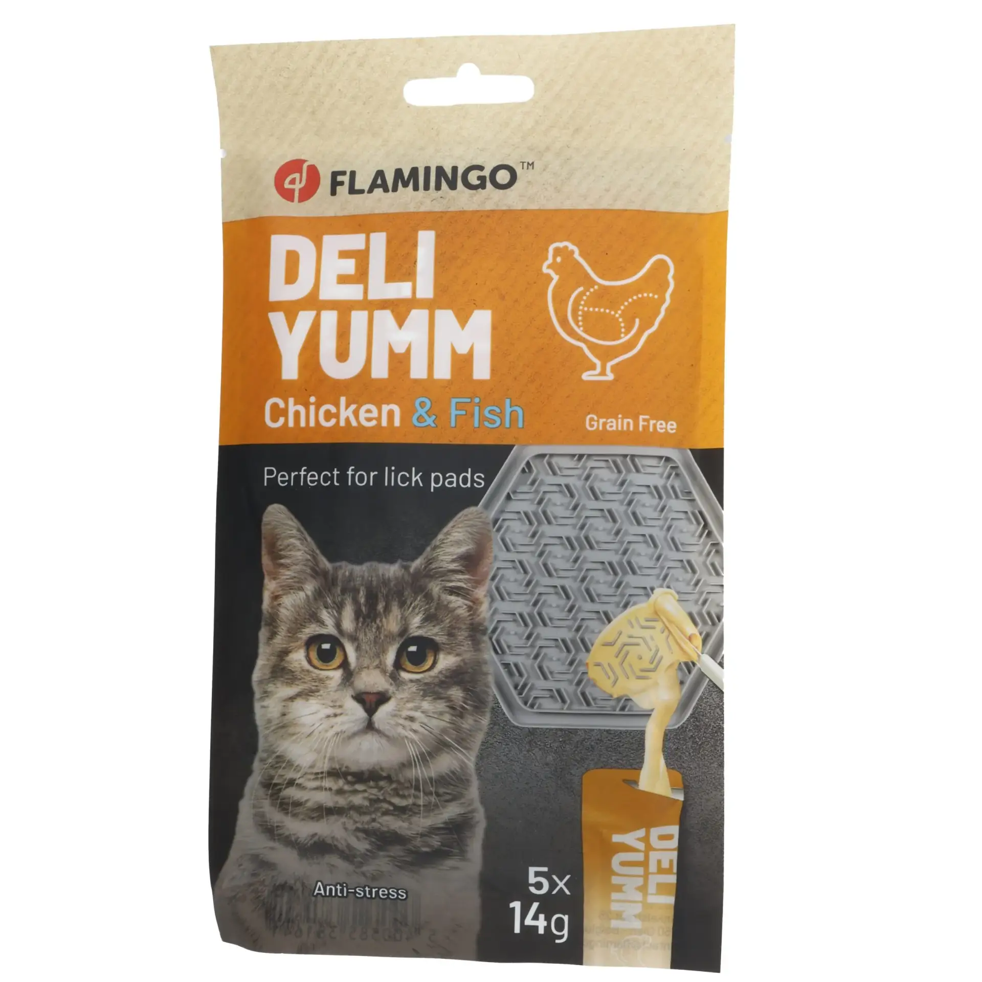 Flamingo Snacks Deli Yumm Creme anti-stress mit Chicken & Fish 70g