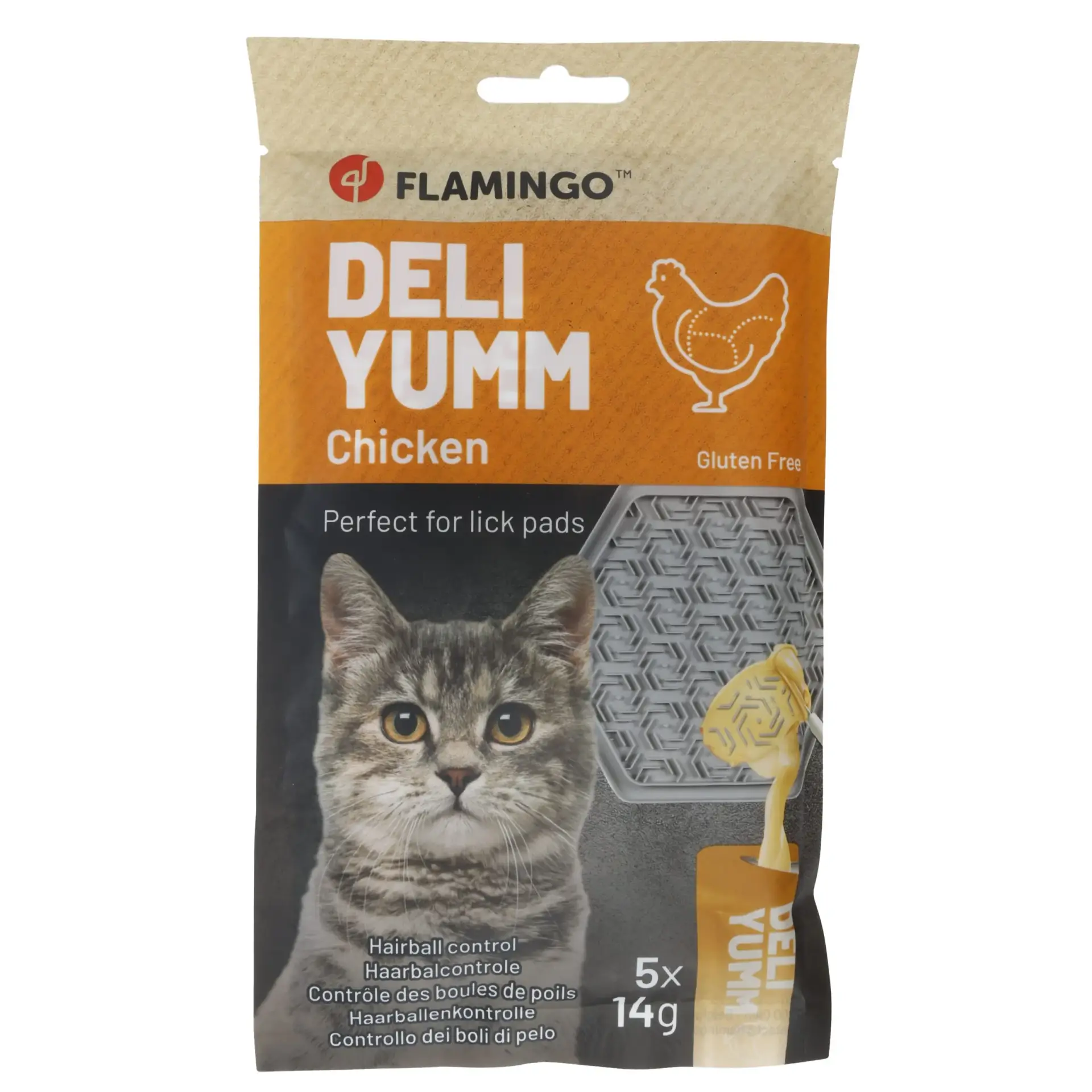 Flamingo Snacks Deli Yumm Creme hairball control Chicken 70g