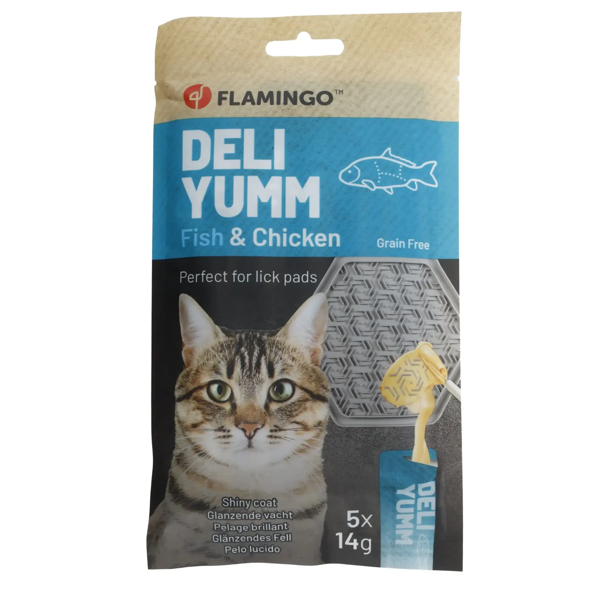 Flamingo Snacks Deli Yumm Creme skin & coat mit Fish & Chicken 70g